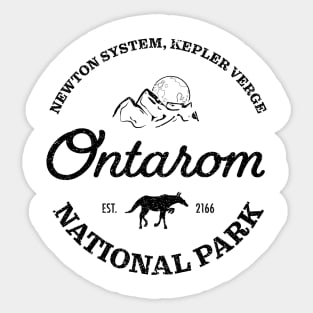 Ontarom National Park - black Sticker